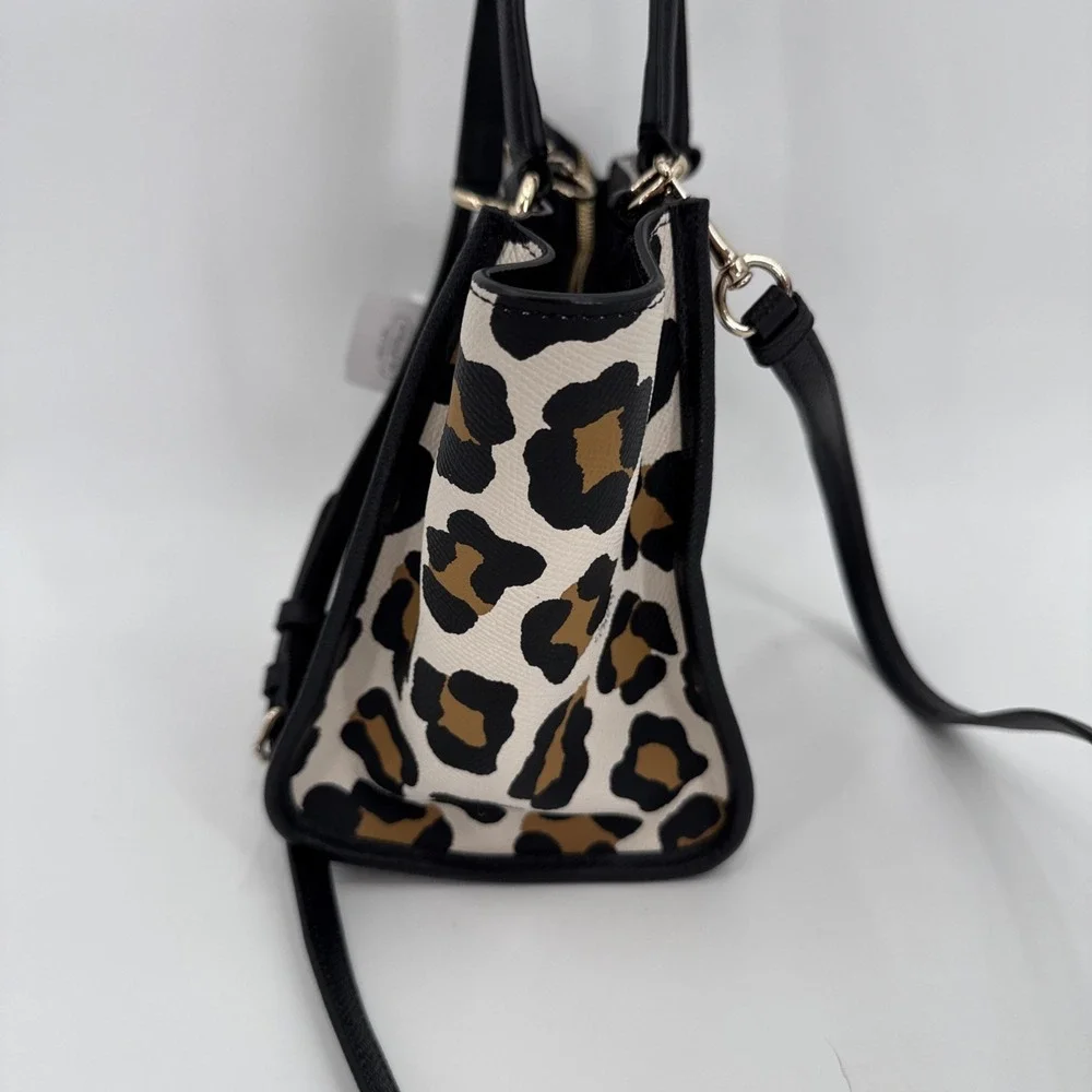 Coach Womens Ocelot Mini Crosby Satchel Crossbody Handbag Sophisticated NWT